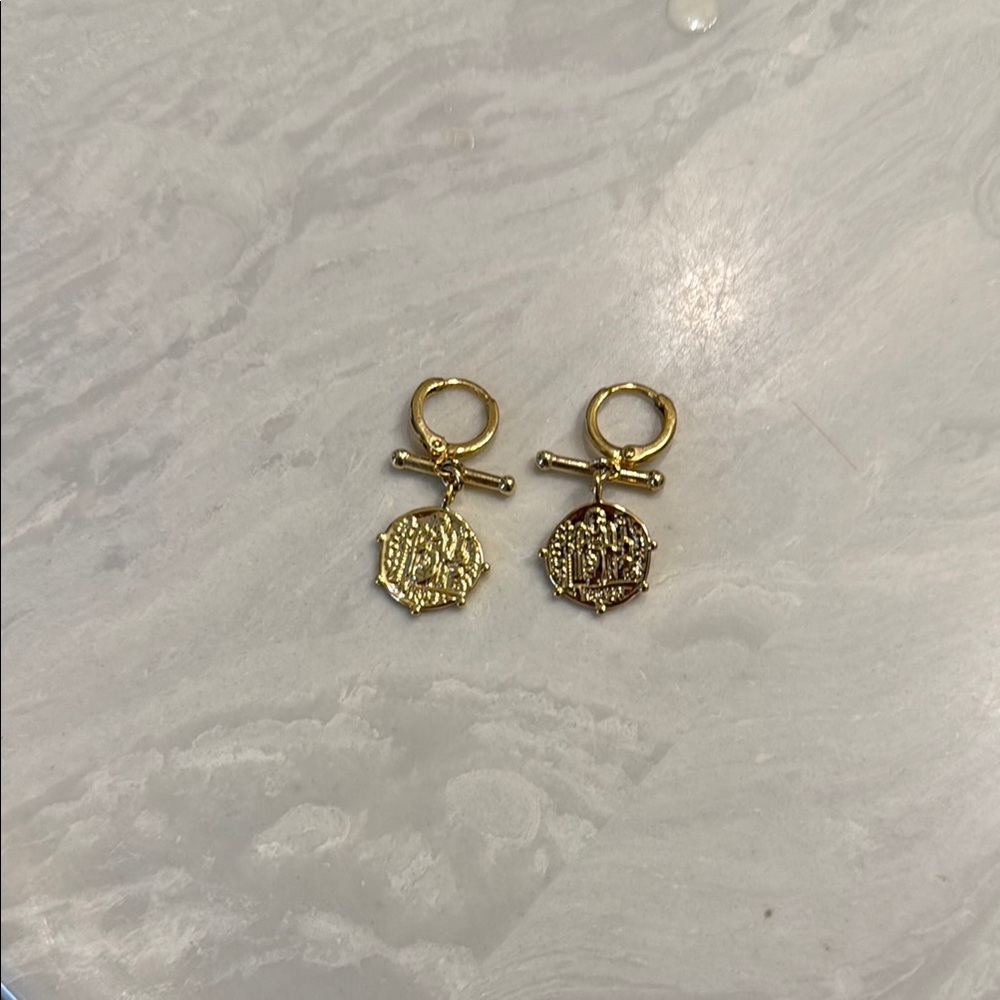 Gold Filigree Hoop Earrings with Vintage Charm
